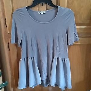 About A Girl Sz S Gray Shirt
